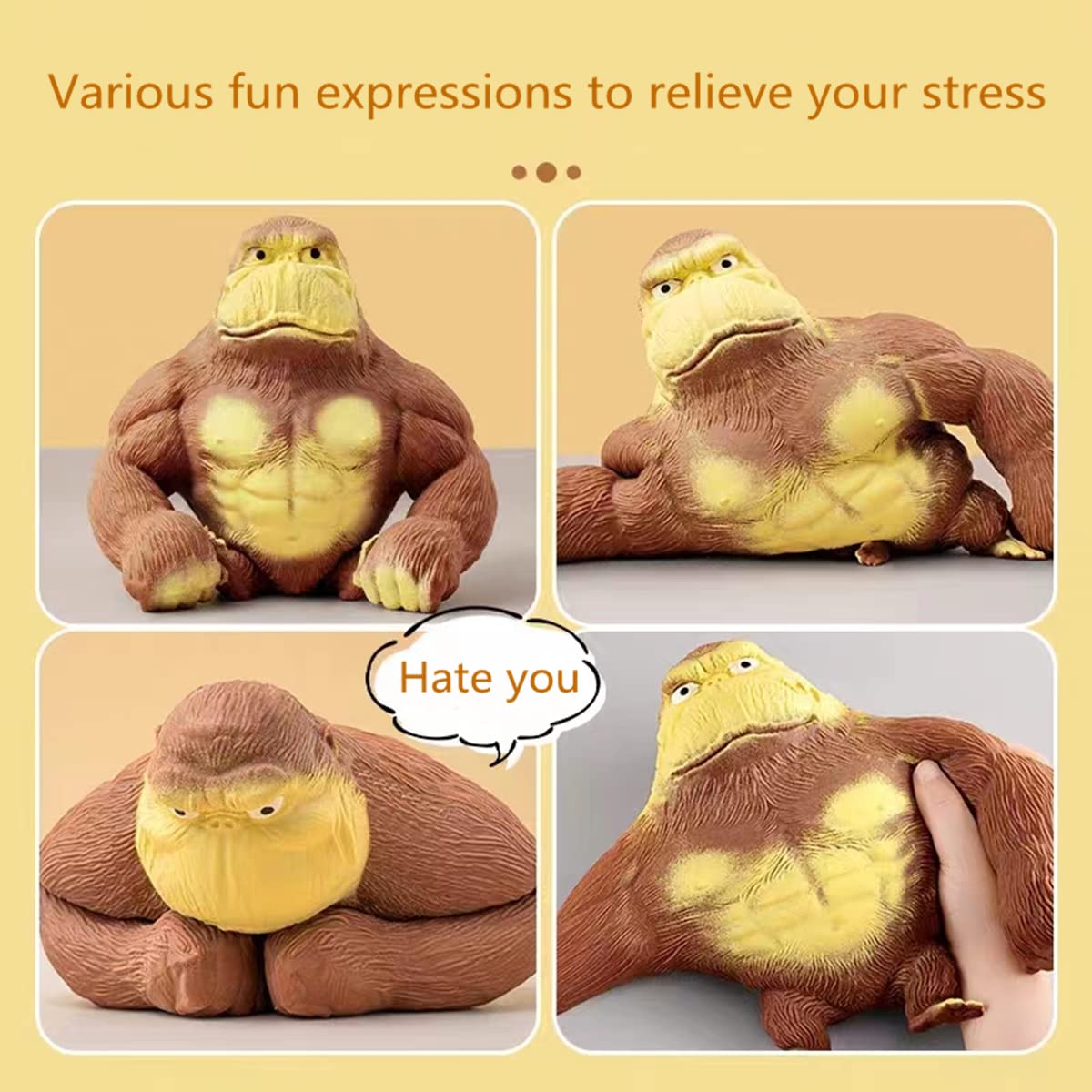 RRSDJJ Squeeze Toy Monkey – Large Stretchy Stress Relief Toy