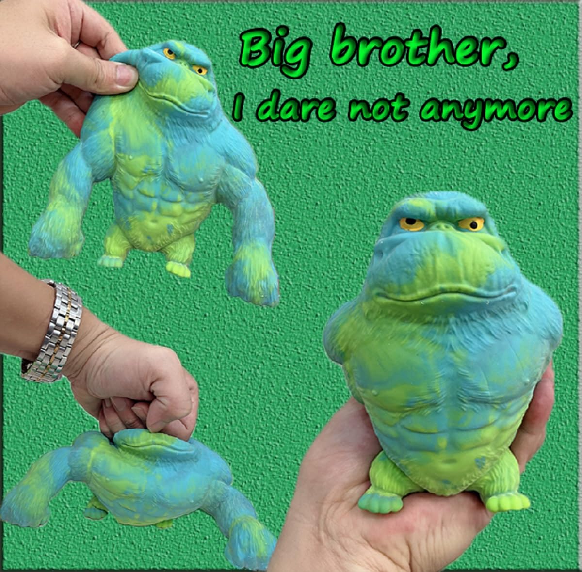 RRSDJJ Squeeze Toy – Blue Medium Squishy Monkey & Stretchy Gorilla