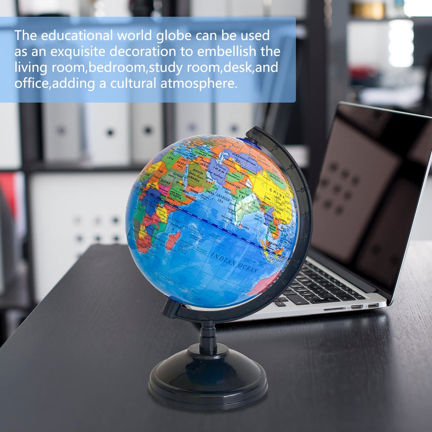 Rrshnsgv 6'' Geographic World Globe for Kids – Educational Rotating Globe with Stand