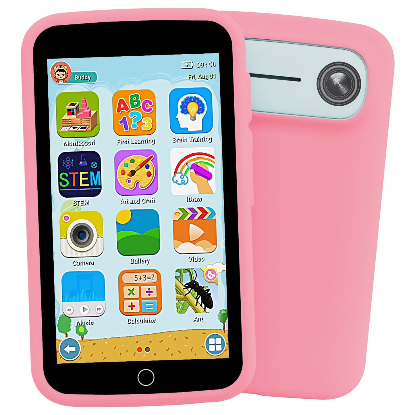 Rseaay Kids Phone: 220+ Educational Games, 3.97-inch Screen, 5MP Camera, No SIM/Wi-Fi, Parental Controls
