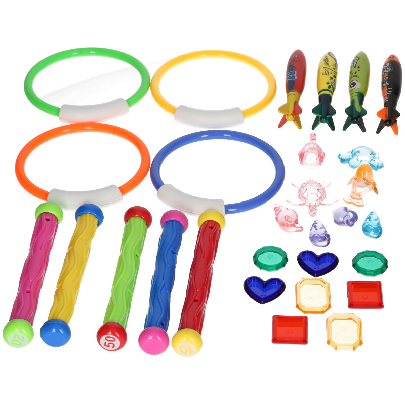 30 Piece Diving Toys Set – Underwater Pool Diving Game for Kids