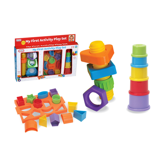 My 1st Activity Play Set – Shape Sorter, Stacking Cups & Screw-On Shapes | 12m+ Baby Toy