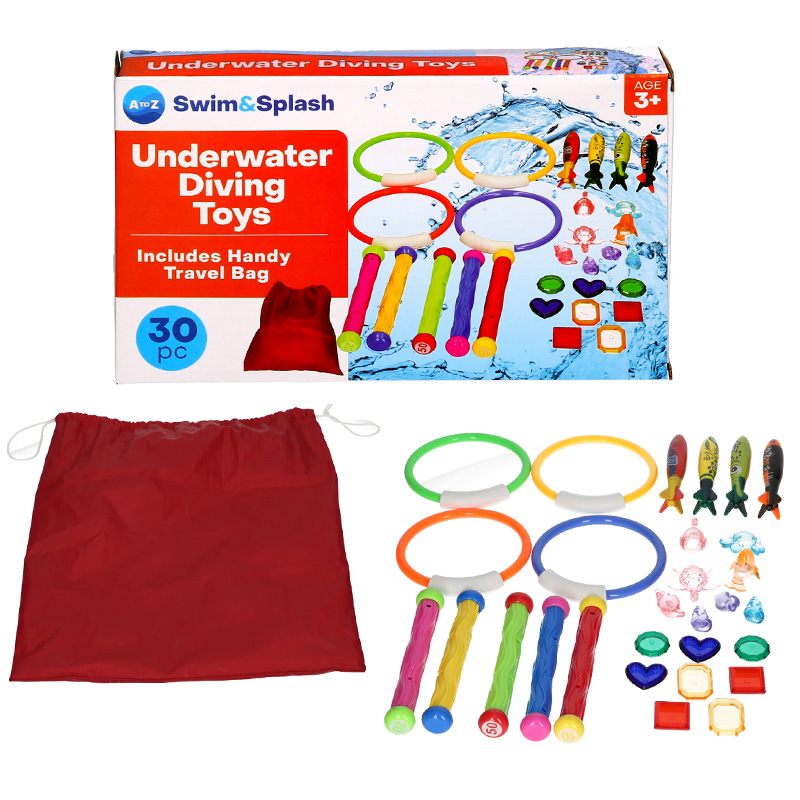 30 Piece Diving Toys Set – Underwater Pool Diving Game for Kids