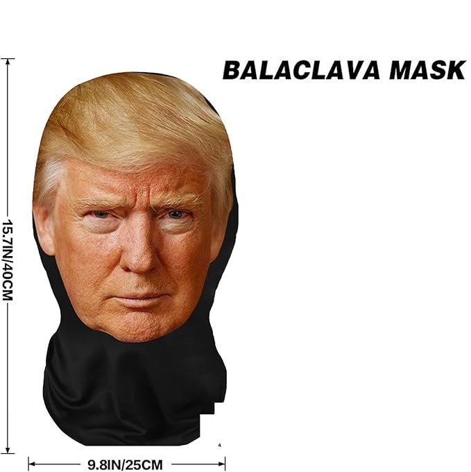 RTMASK Realistic 3D Printed Face Balaclava Mask – Breathable Microfiber, Ultra-Stretch Fit for President Parody
