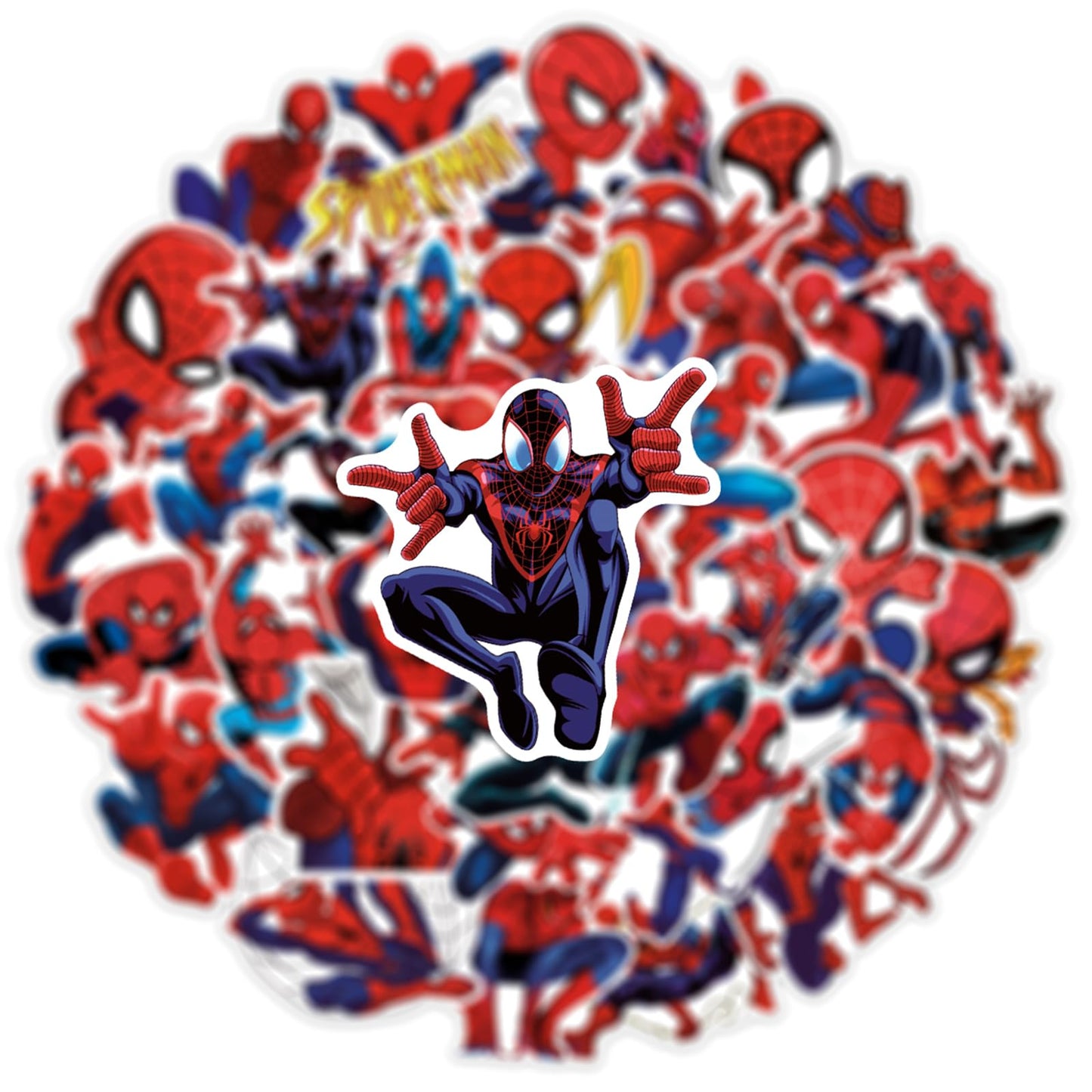 RUBANG 50pcs Spiderman Stickers for Water Bottle – Waterproof Vinyl Decals 2-3.5 inch