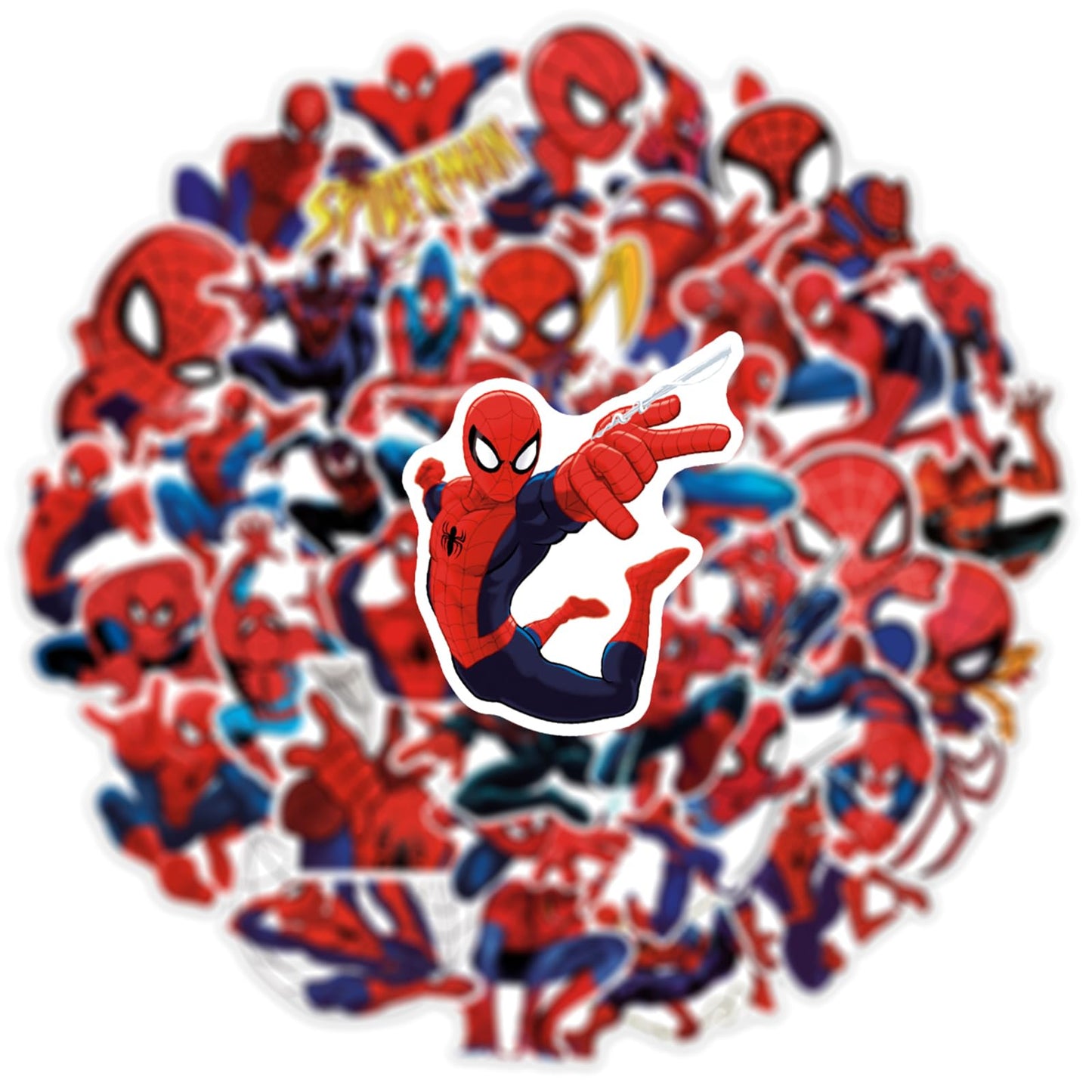 RUBANG 50pcs Spiderman Stickers for Water Bottle – Waterproof Vinyl Decals 2-3.5 inch