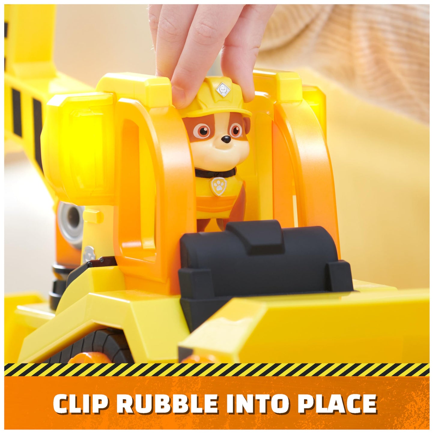 Rubble & Crew Bark Yard Deluxe Bulldozer Toy with Lights & Sounds | Rubble Figure Included