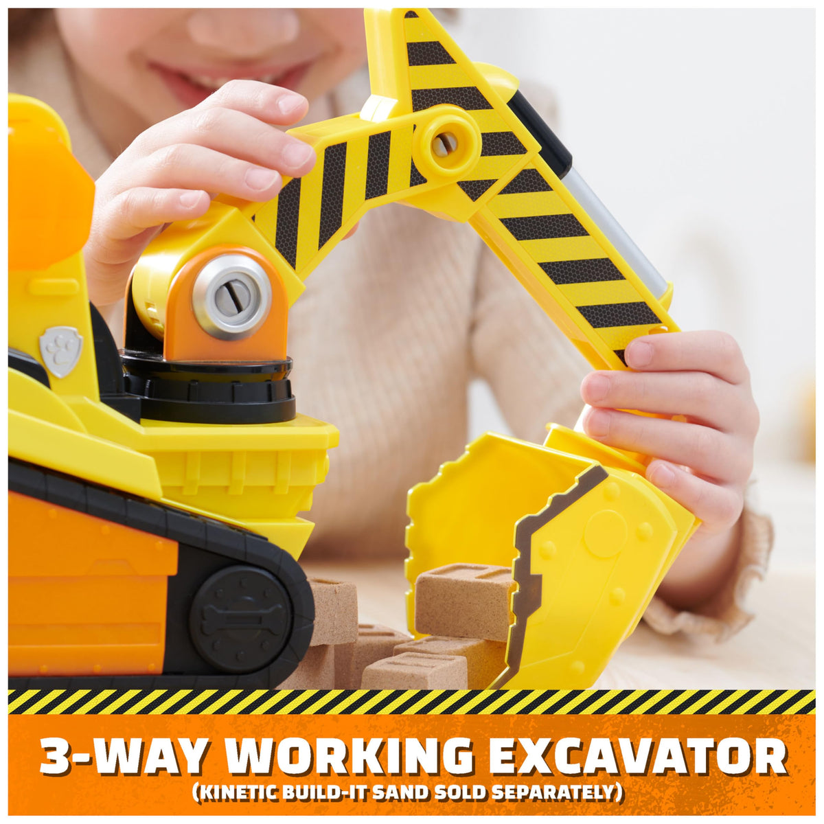 Rubble & Crew Bark Yard Deluxe Bulldozer Toy with Lights & Sounds | Rubble Figure Included