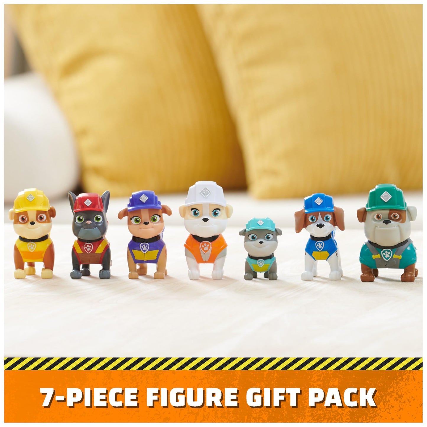 Rubble & Crew Gift Pack: 7 Collectible Toy Figures for Kids Aged 3+