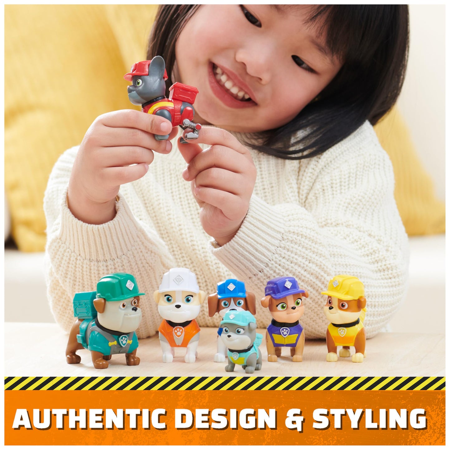 Rubble & Crew Gift Pack: 7 Collectible Toy Figures for Kids Aged 3+