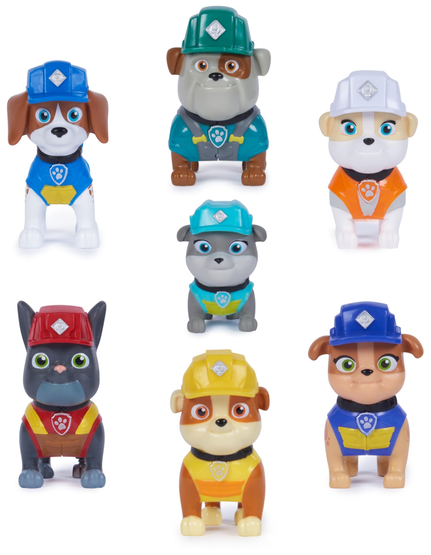 Rubble & Crew Gift Pack: 7 Collectible Toy Figures for Kids Aged 3+