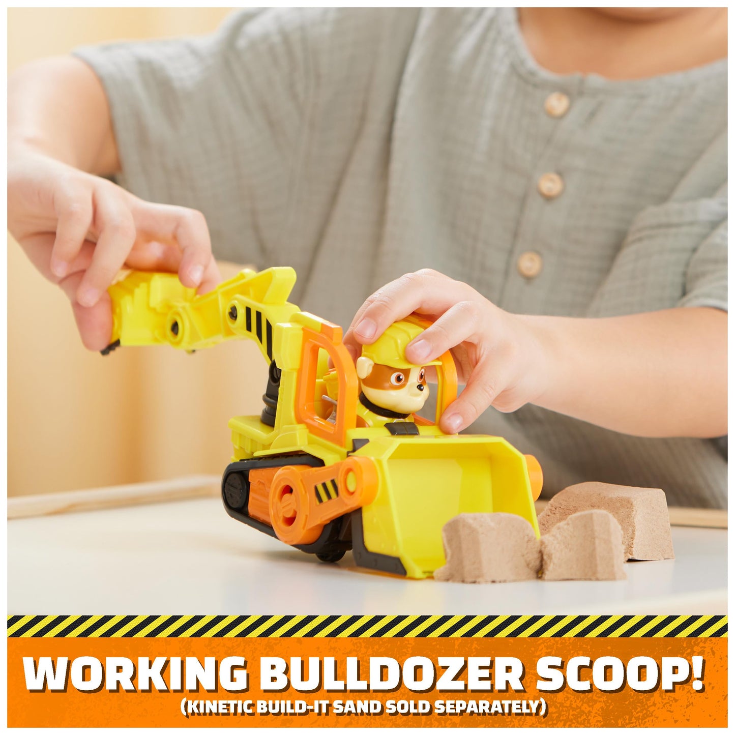 Rubble & Crew Ruben Toy Bulldozer – Collectible Paw Patrol Car Figure for Kids 3+