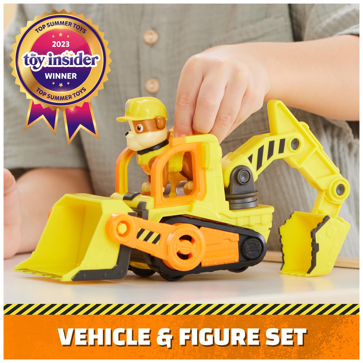 Rubble & Crew Ruben Toy Bulldozer – Collectible Paw Patrol Car Figure for Kids 3+