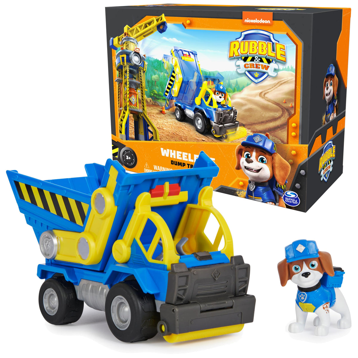 Rubble & Crew Wheeler’s Dump Truck Toy — Movable Parts & Action Figure for Ages 3+