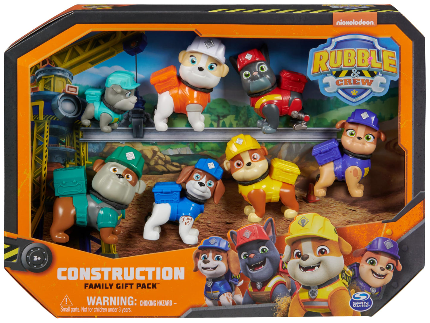Rubble & Crew Gift Pack: 7 Collectible Toy Figures for Kids Aged 3+