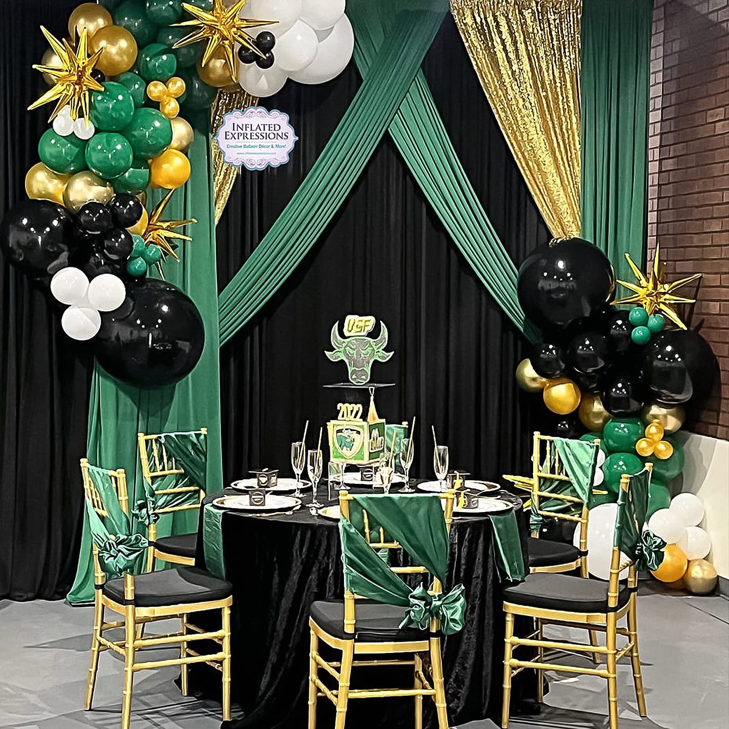 RUBFAC 129pcs Dark Green Latex Balloons — Emerald Arch Garland Kit (18/12/10/5in)