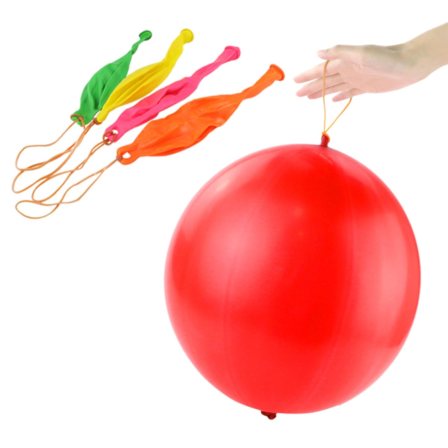 rubfac 25Pcs Punch Balloons – Thick Neon Heavy-Duty Party Favors for Kids' Outdoor Fun