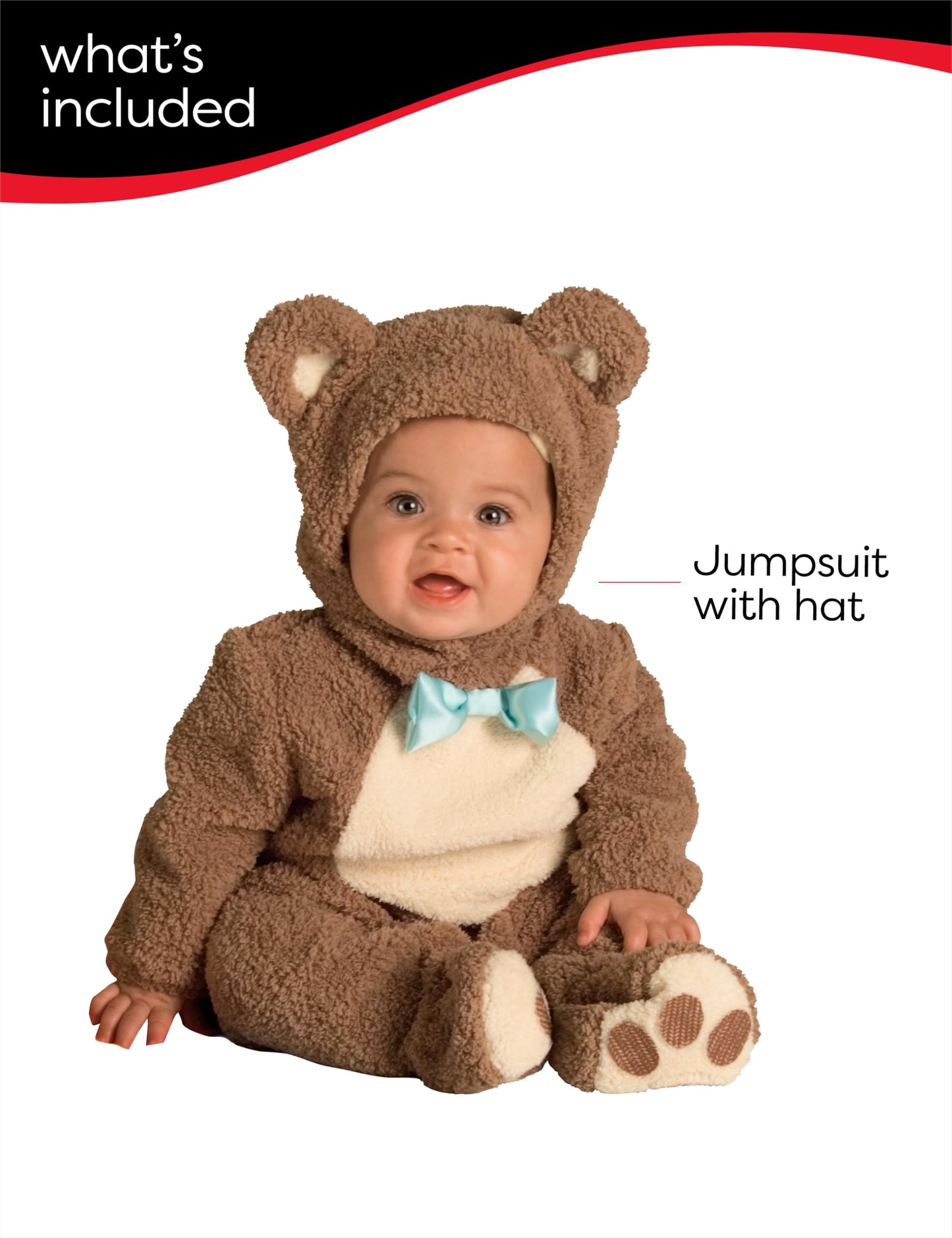 Rubies Oatmeal Bear Costume for Babies 6-12 Months – Jumpsuit, Headpiece & Rainbow Blanket