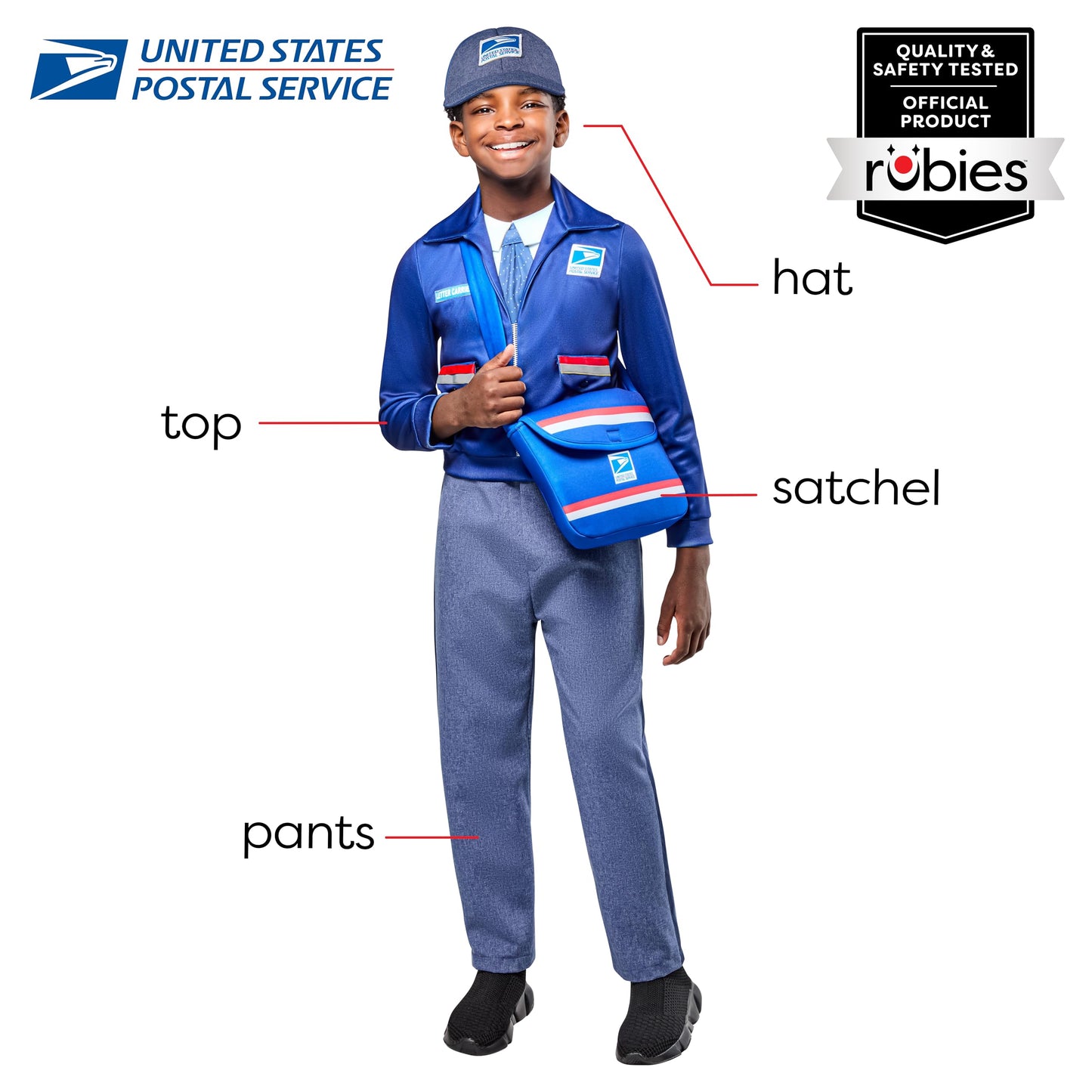 Rubies USPS Letter Carrier Toddler Costume 4T – Unisex Officially Licensed