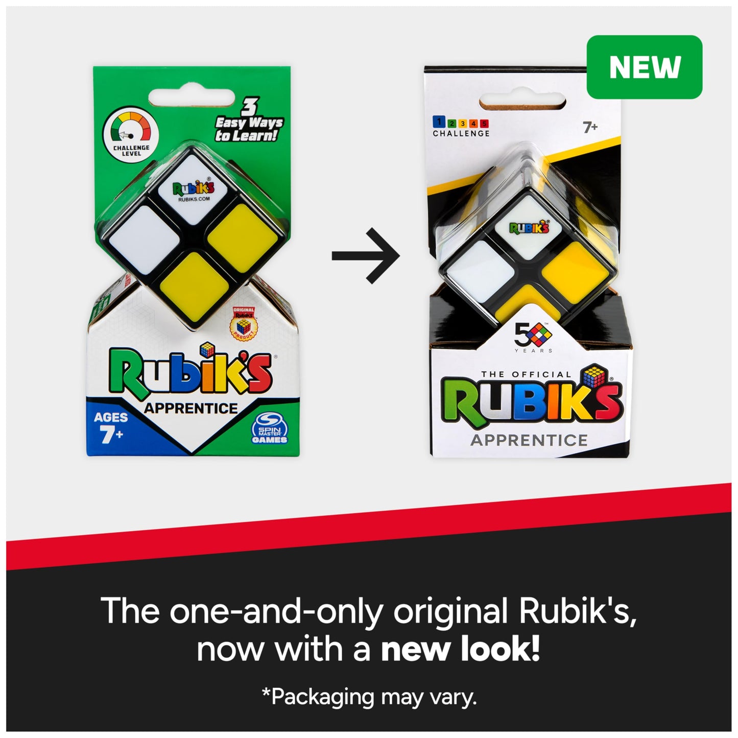 Rubik’s Apprentice 2x2 Beginner Cube – Easy Starter Puzzle for All Ages | Rubik’s