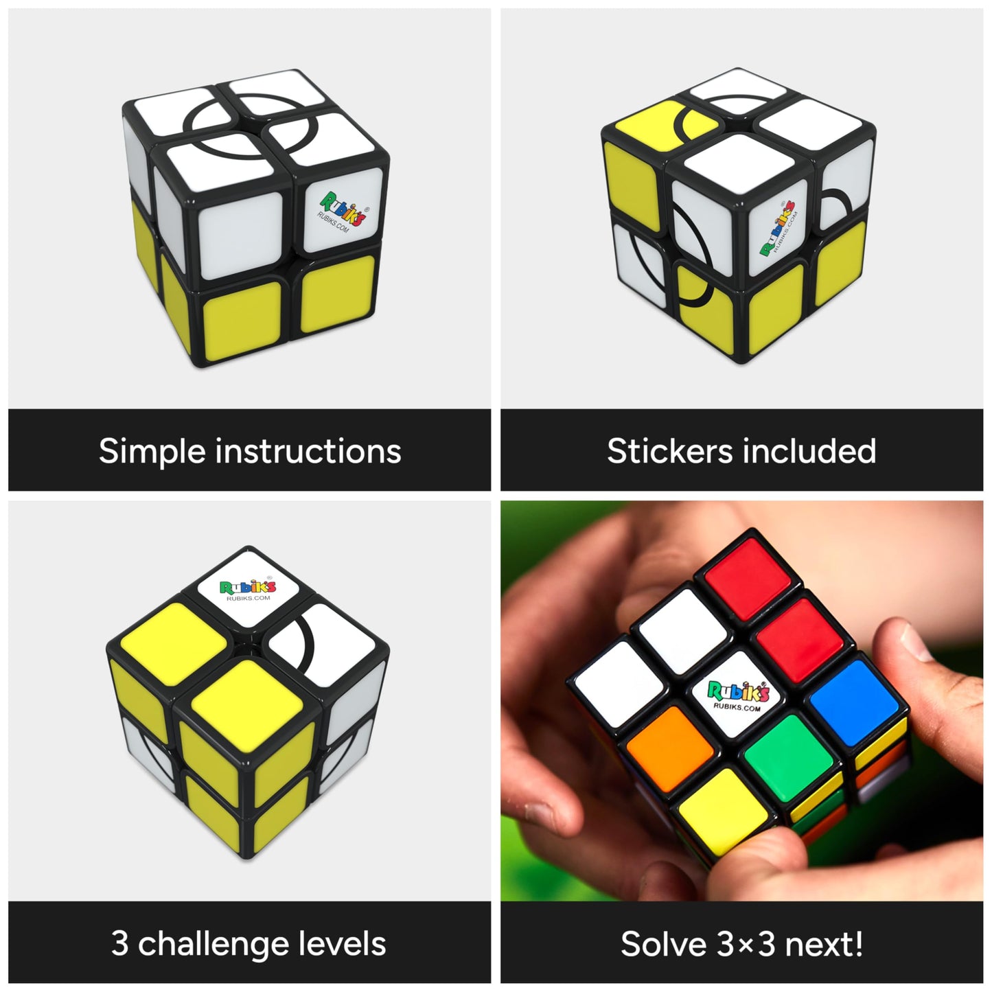 Rubik’s Apprentice 2x2 Beginner Cube – Easy Starter Puzzle for All Ages | Rubik’s
