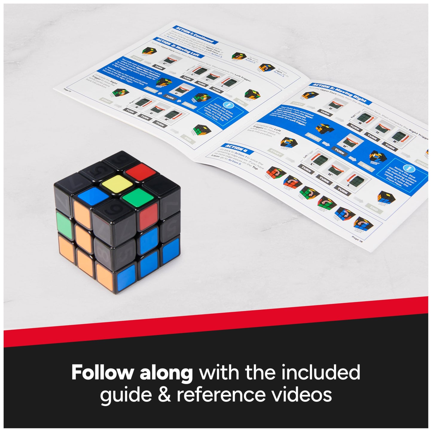 Rubik’s Coach Cube – Learn to Solve 3x3 Rubik’s Cube with Stickers, Guide & Videos
