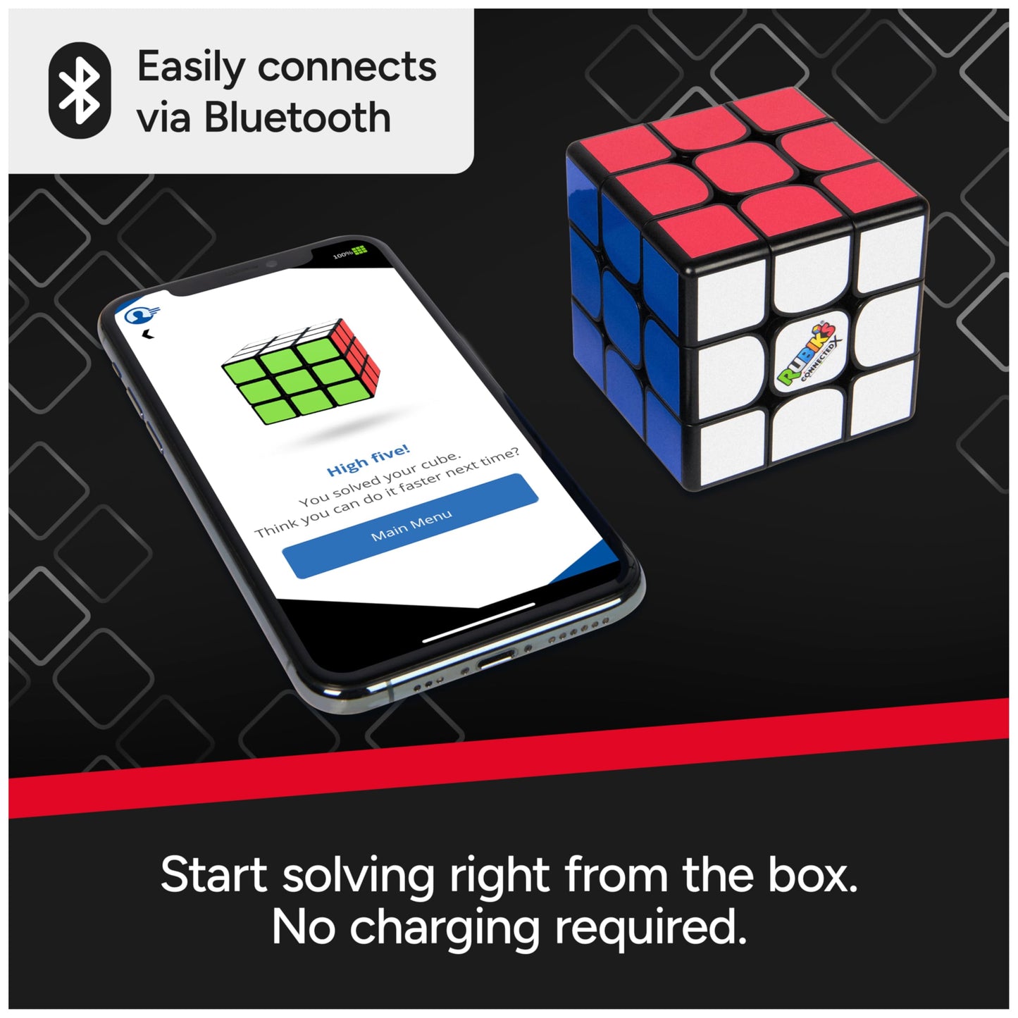 Rubik's ConnectedX Cube — Bluetooth 3x3 Speed Cube with Guided Learning App