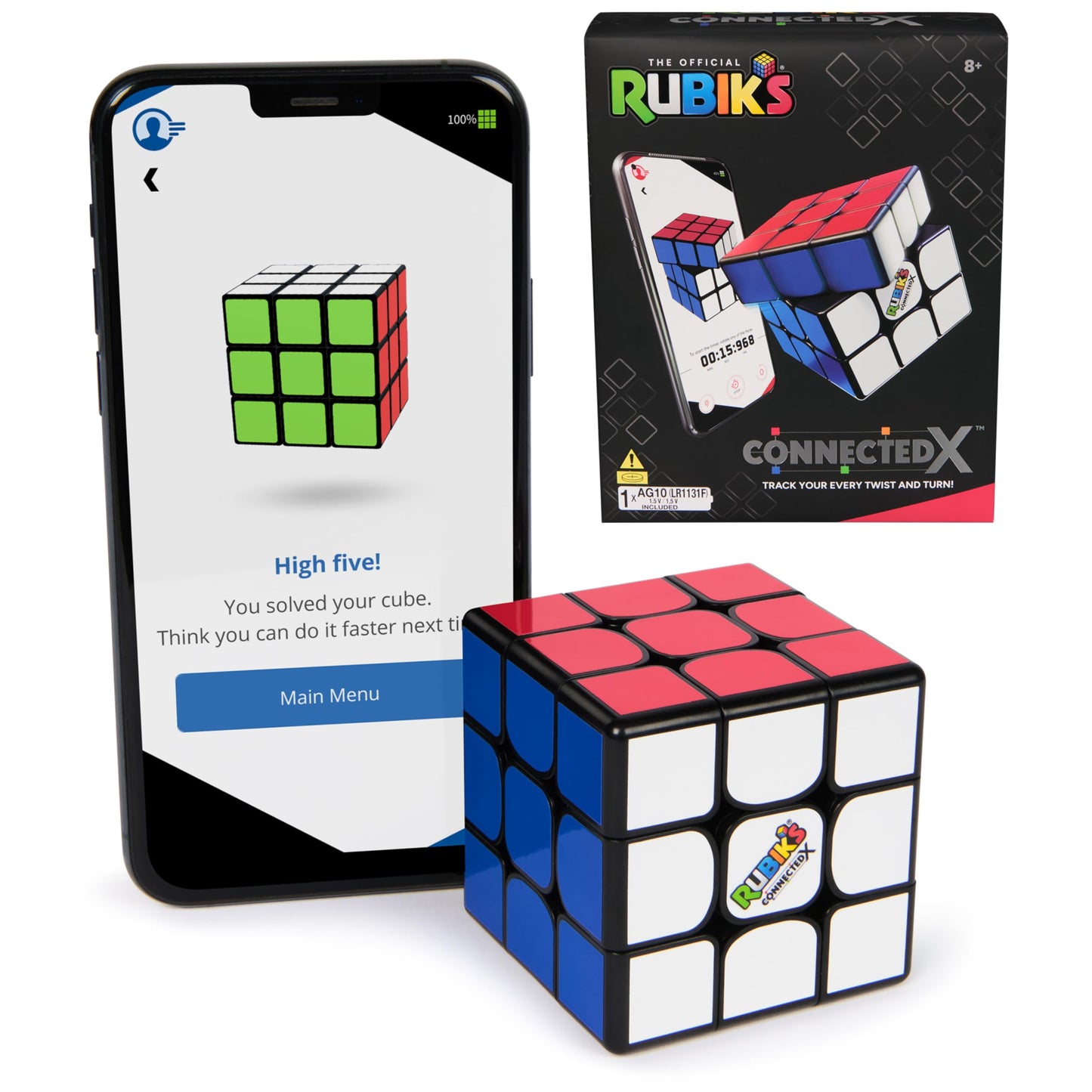 Rubik's ConnectedX Cube — Bluetooth 3x3 Speed Cube with Guided Learning App