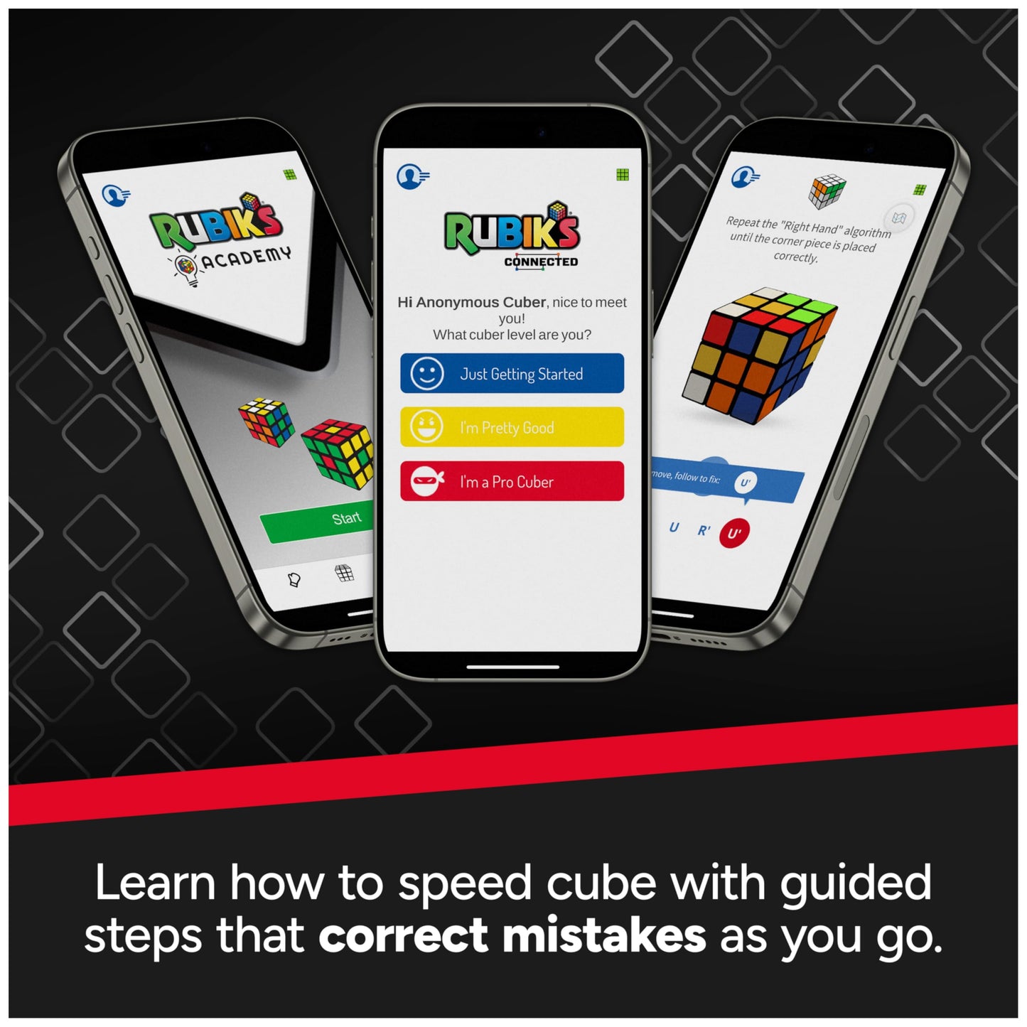 Rubik's ConnectedX Cube — Bluetooth 3x3 Speed Cube with Guided Learning App