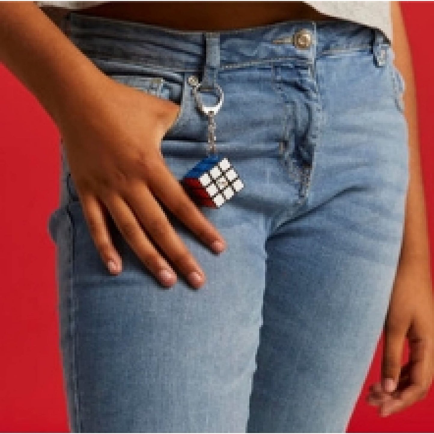 Rubik's Cube 3x3 Key Ring – Colourful Travel Puzzle by Rubik's