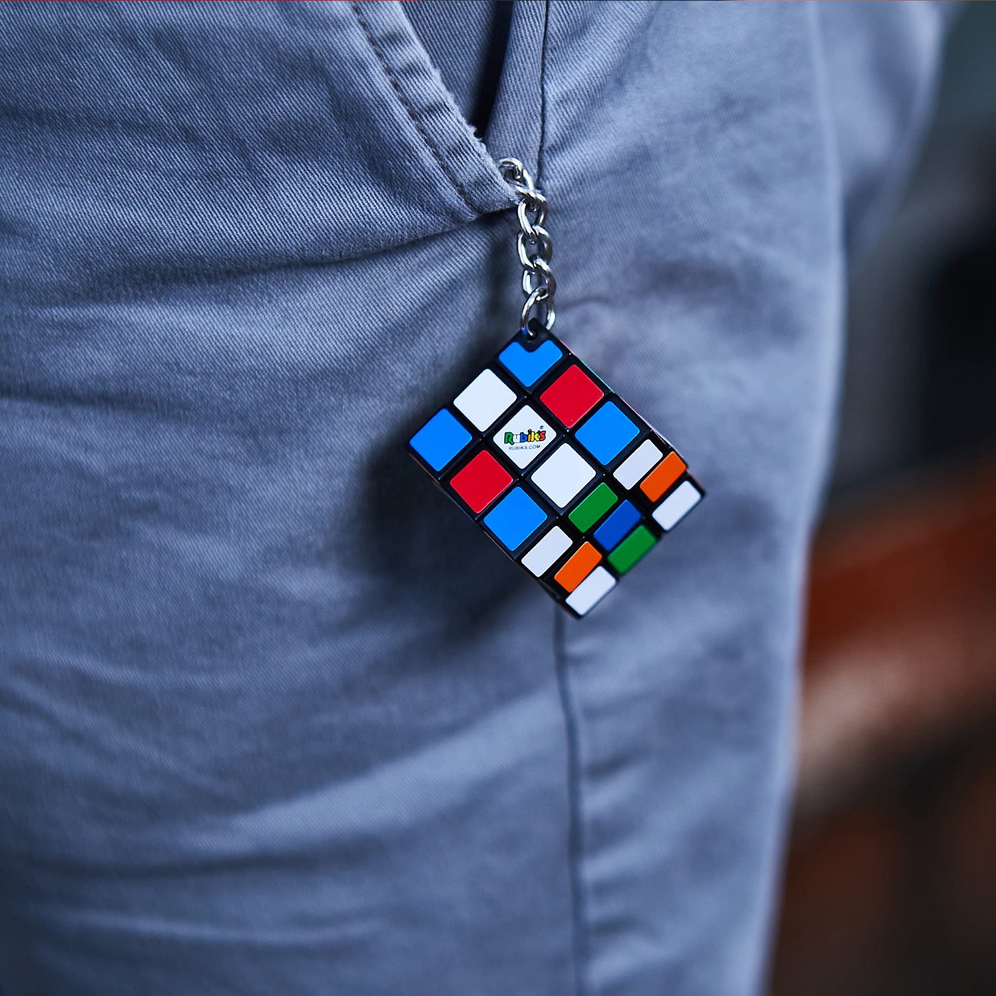 Rubik's Cube 3x3 Key Ring – Colourful Travel Puzzle by Rubik's