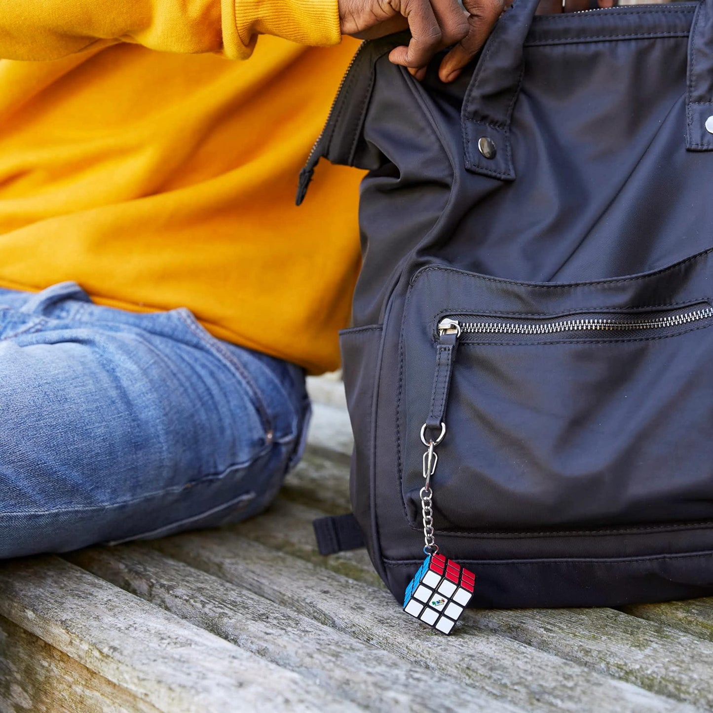 Rubik's Cube 3x3 Key Ring – Colourful Travel Puzzle by Rubik's
