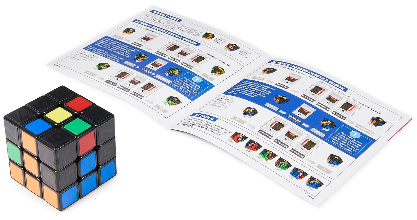 RUBIK'S Cube Coach 3X3 – Educational Learning Cube with Peel-to-Reveal Method