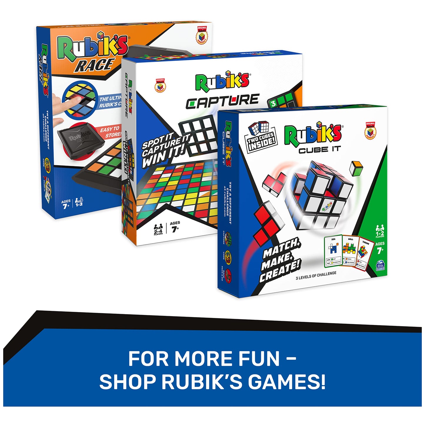 Rubik's Cube Original 3x3 with Removable Stickers — Customizable Puzzle & Fidget Toy