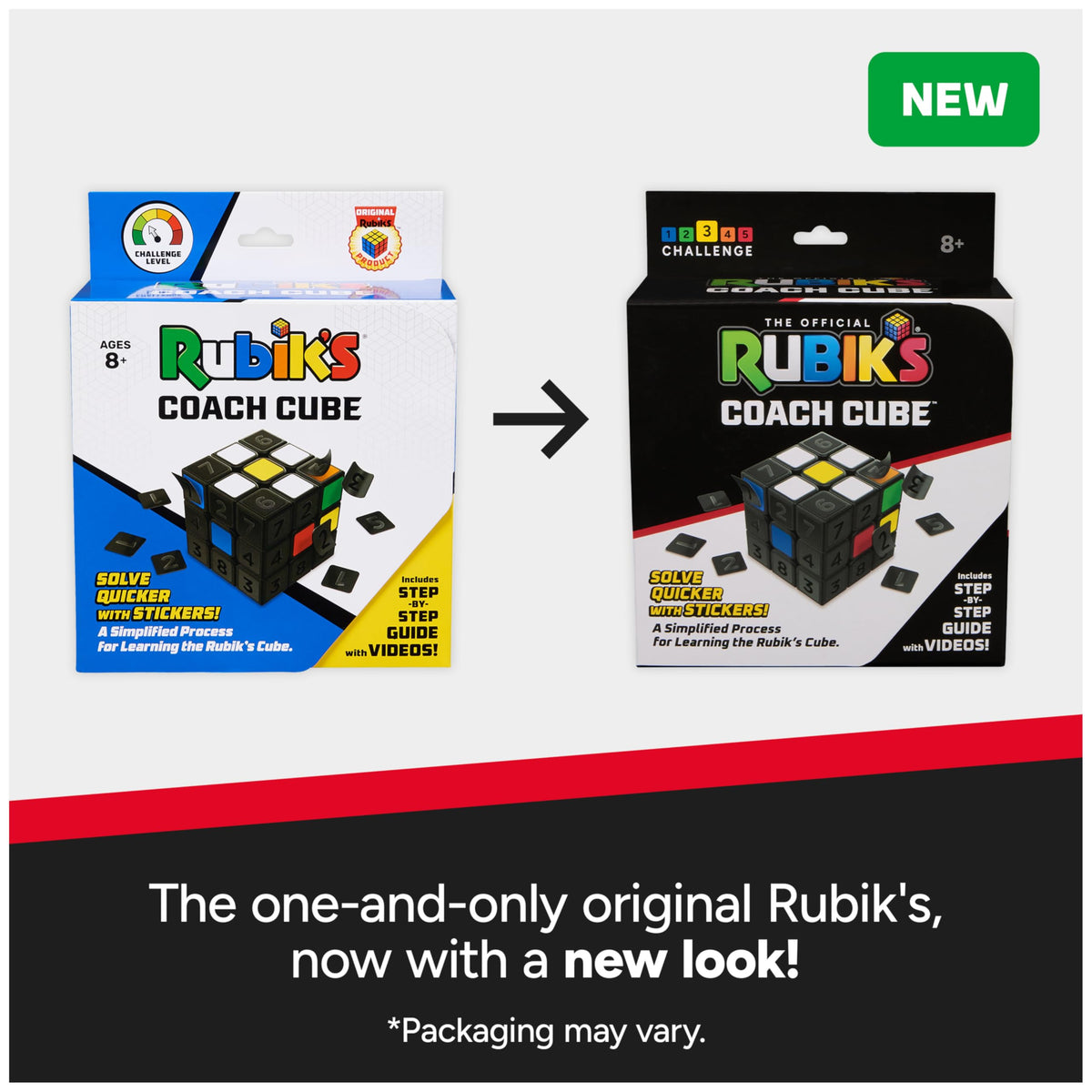 Rubik’s Coach Cube – Learn to Solve 3x3 Rubik’s Cube with Stickers, Guide & Videos
