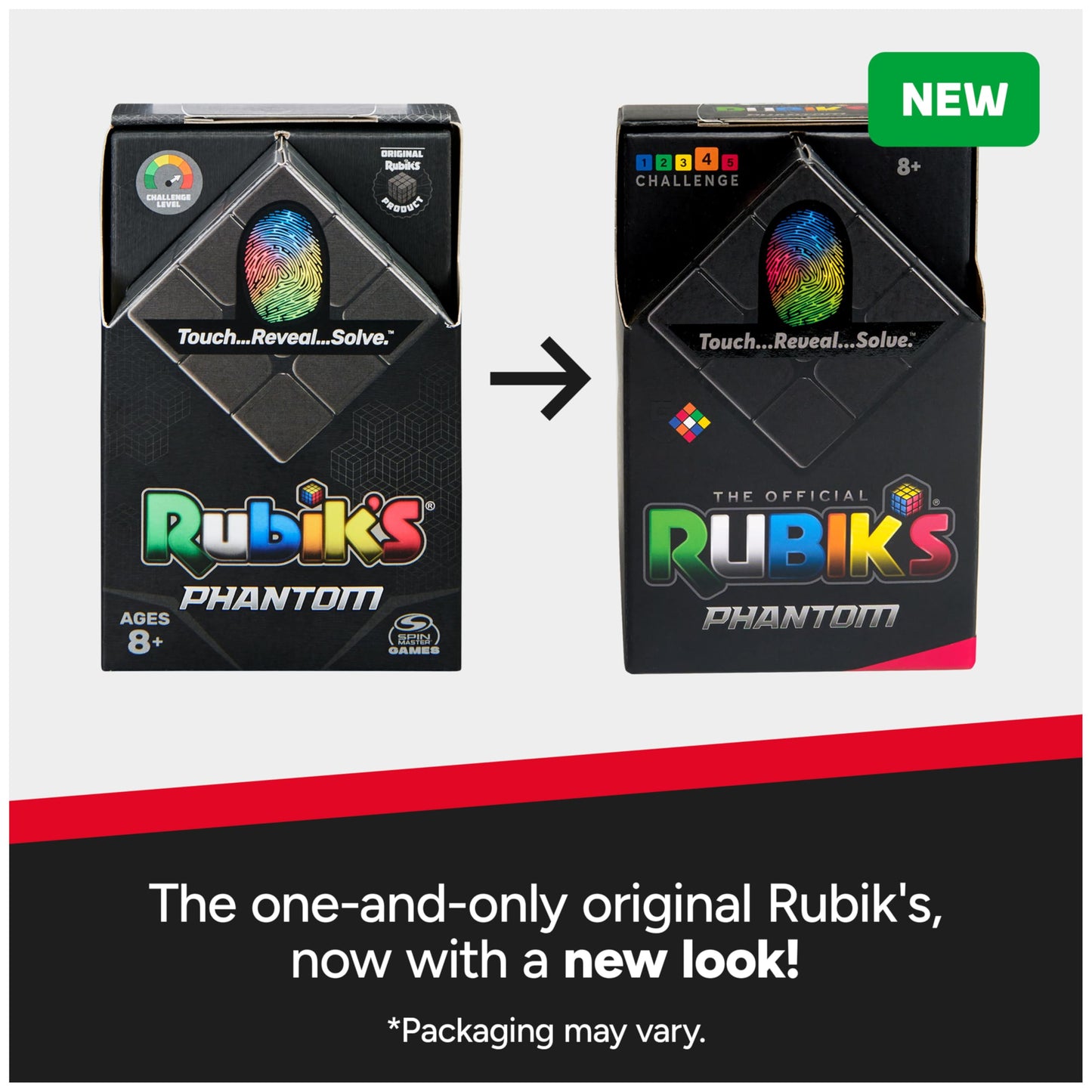 Rubik's Phantom 3x3 Cube – Thermochromic Color-Changing Puzzle for Advanced Solvers