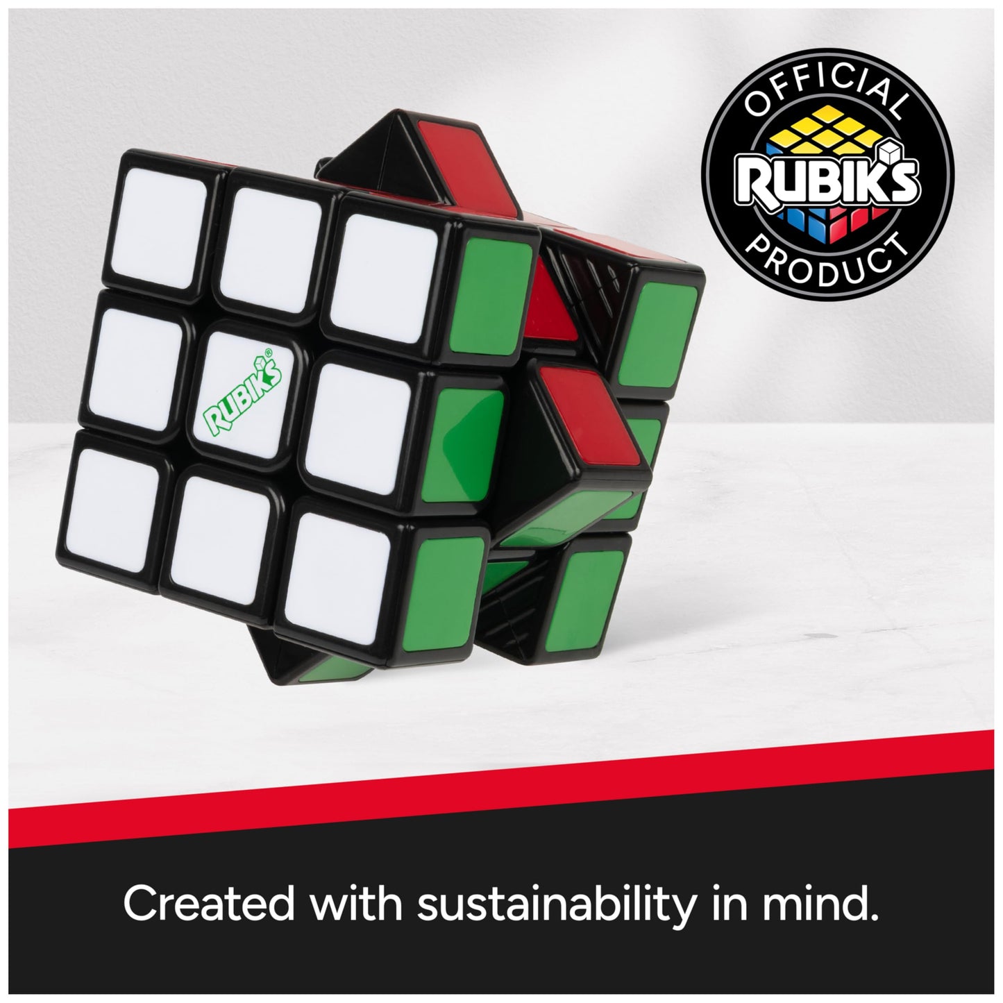 Rubik's Re-Cube 3x3: Original Puzzle Made with 100% Recycled Plastic