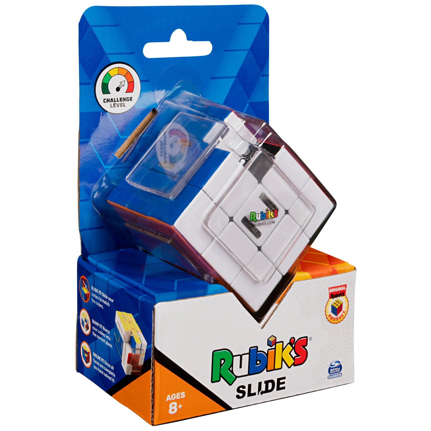 Rubik's Slide – Advanced 3x3 Puzzle Cube | Sensory Fidget Toy & Brain Teaser by Rubik's