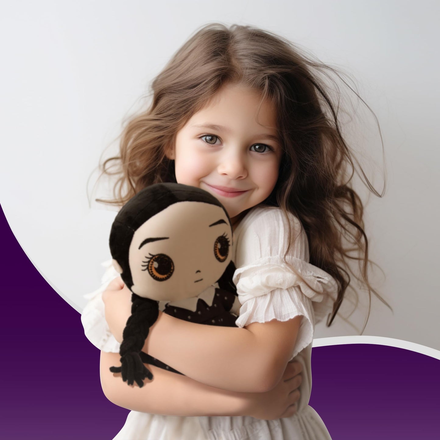 Rugvan Girls Plush Doll with 3 Dress-Up Outfits — 10-Inch Halloween Plush Toy for Kids