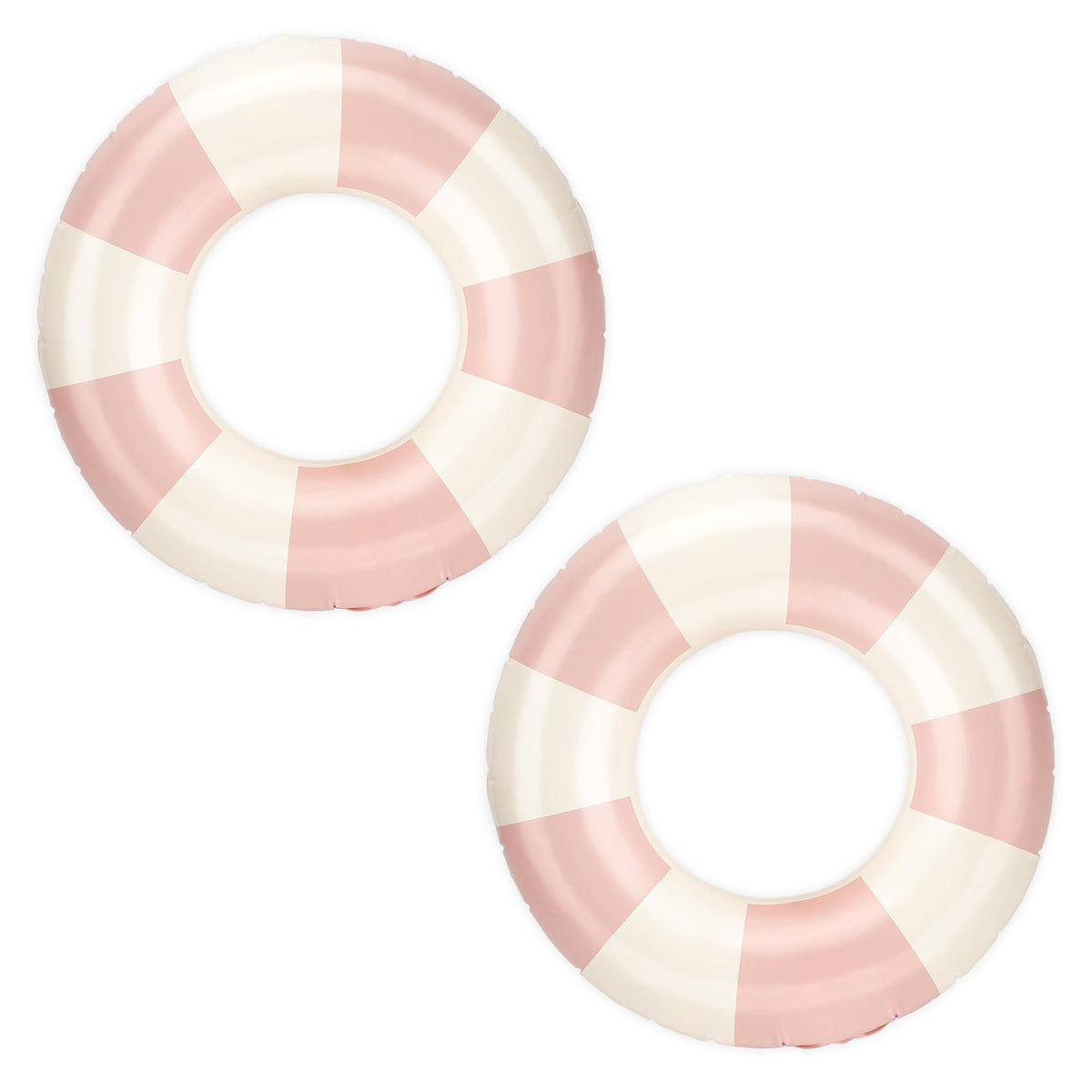 Rugwioyu Pool Tubes 2-Pack: Pink & White Inflatable Rings for Kids