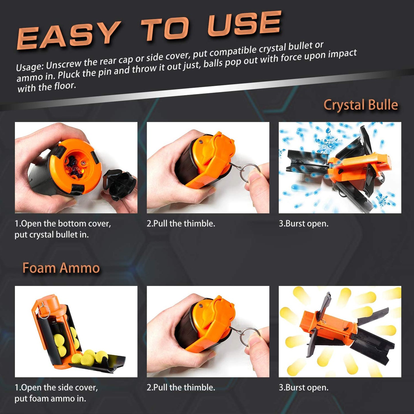 Ruibytree CS Tactical Plastic Toy for Nerf Rival Battles — 2 Pack