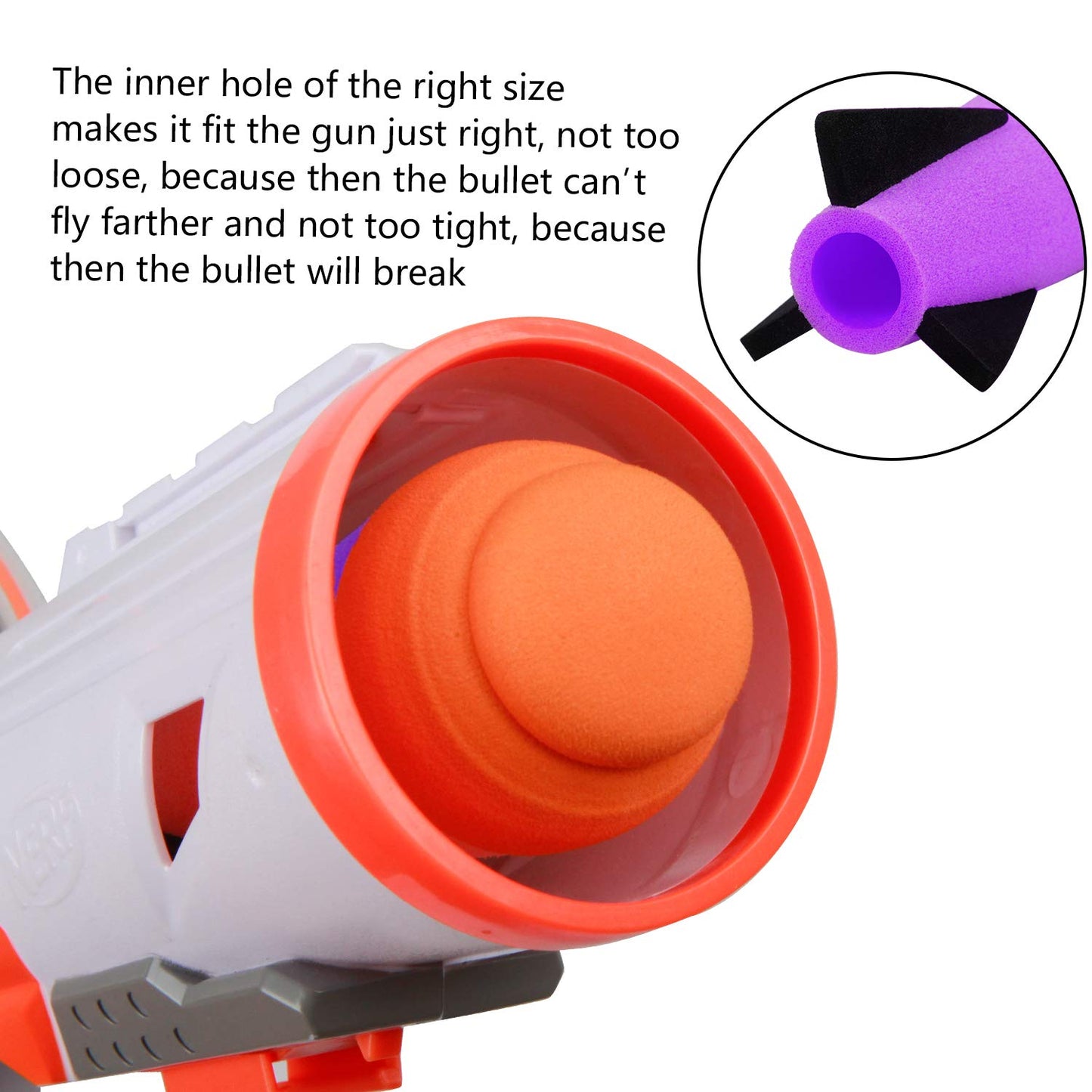 Ruibytree Mega Missile Refill 4-Pack for Nerf N-Strike Elite – Purple Foam Rockets