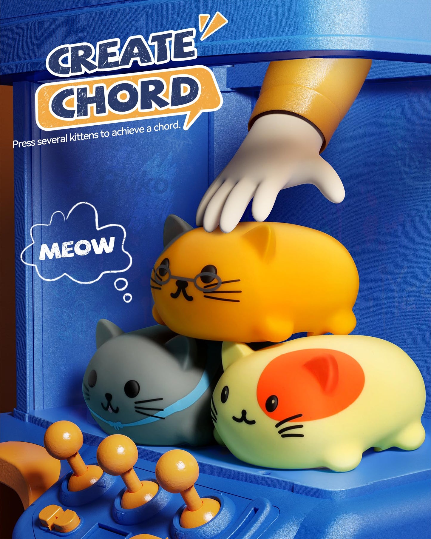 Ruko 1701 Musical Cats Piano Keyboards - 8 Cat Themed Kid Musical Toy for Ages 3-9