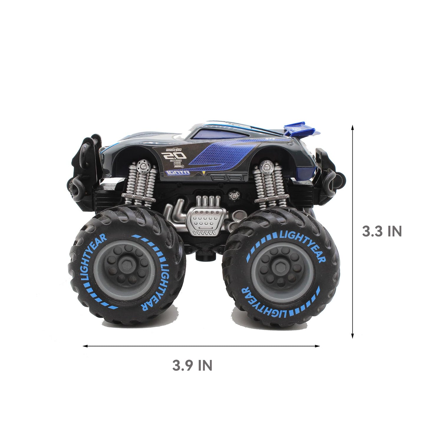 RULBAMN 4-Pack Tow Mater Die-Cast Cars – 1:55 Scale Big Wheel (4 Pcs)