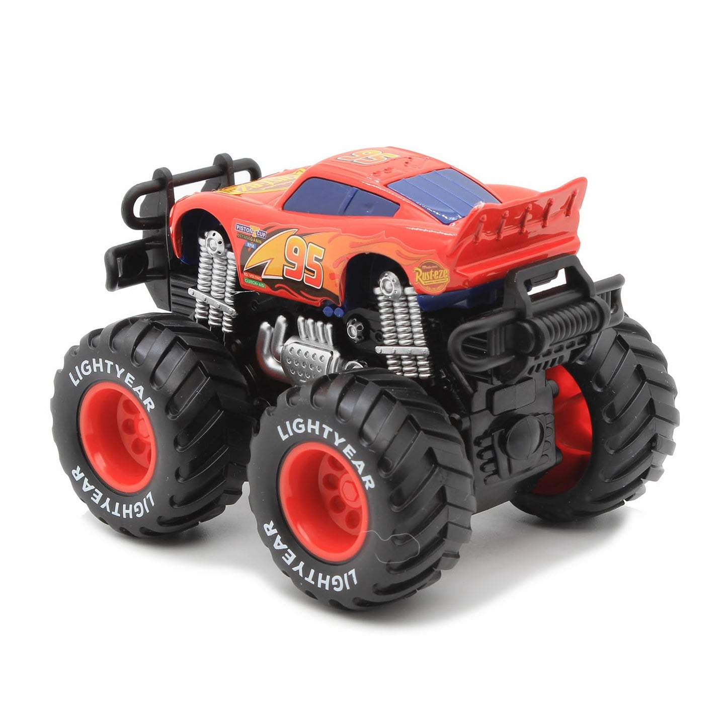 RULBAMN 4-Pack Tow Mater Die-Cast Cars – 1:55 Scale Big Wheel (4 Pcs)