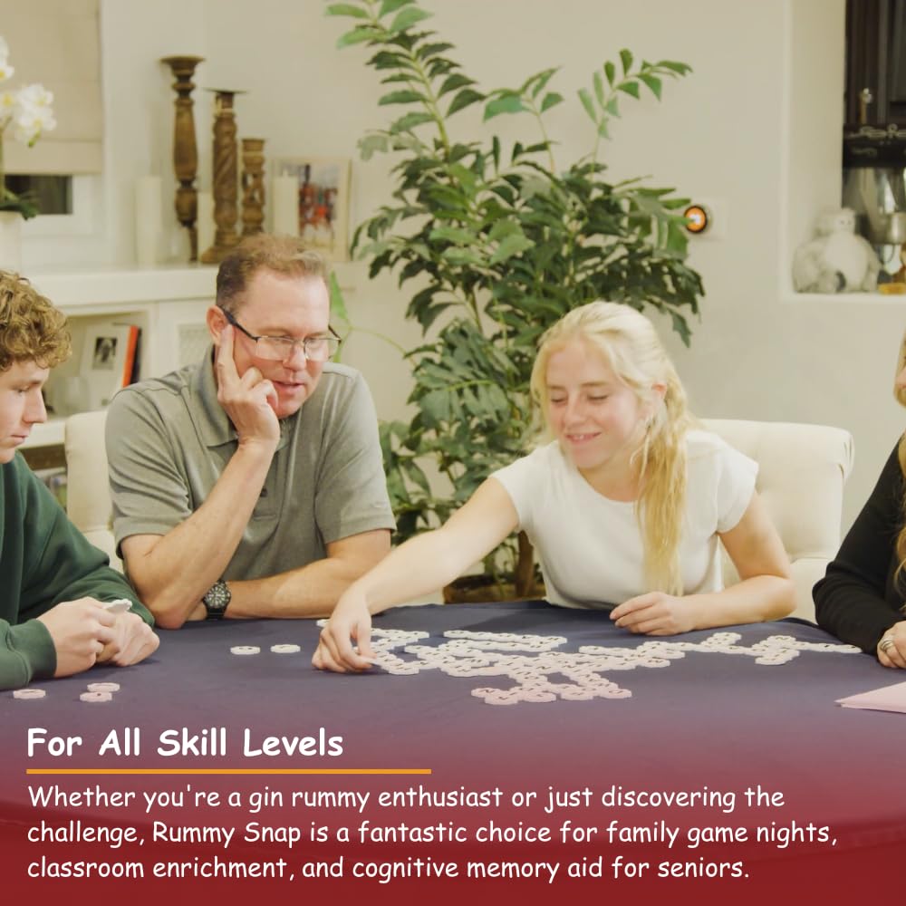 RUMMY SNAP – Strategy Tile Game for 2-4 Players | Family Fun for Ages 8+