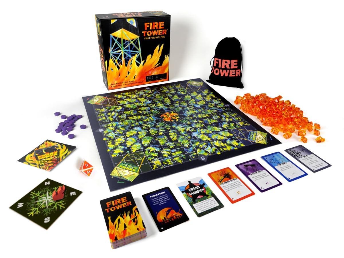 Runaway Parade Games Fire Tower Deluxe Edition – Fast-Paced Strategy Board Game (15–30 min)