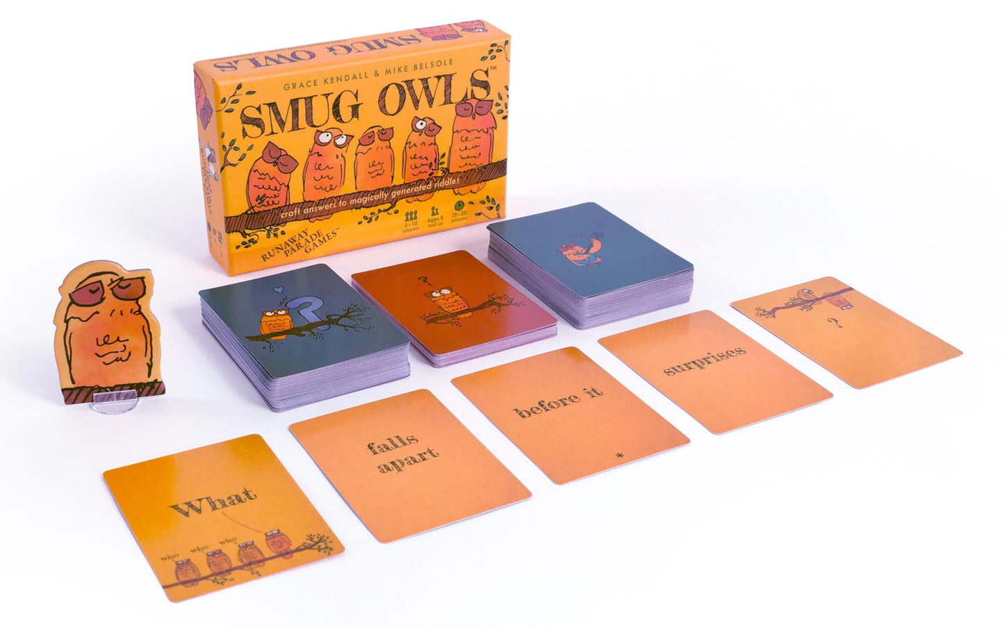 Runaway Parade Games Smug Owls Card Game – Award-Winning Hilarious Riddle-Solving Party Game for 3-15 Players