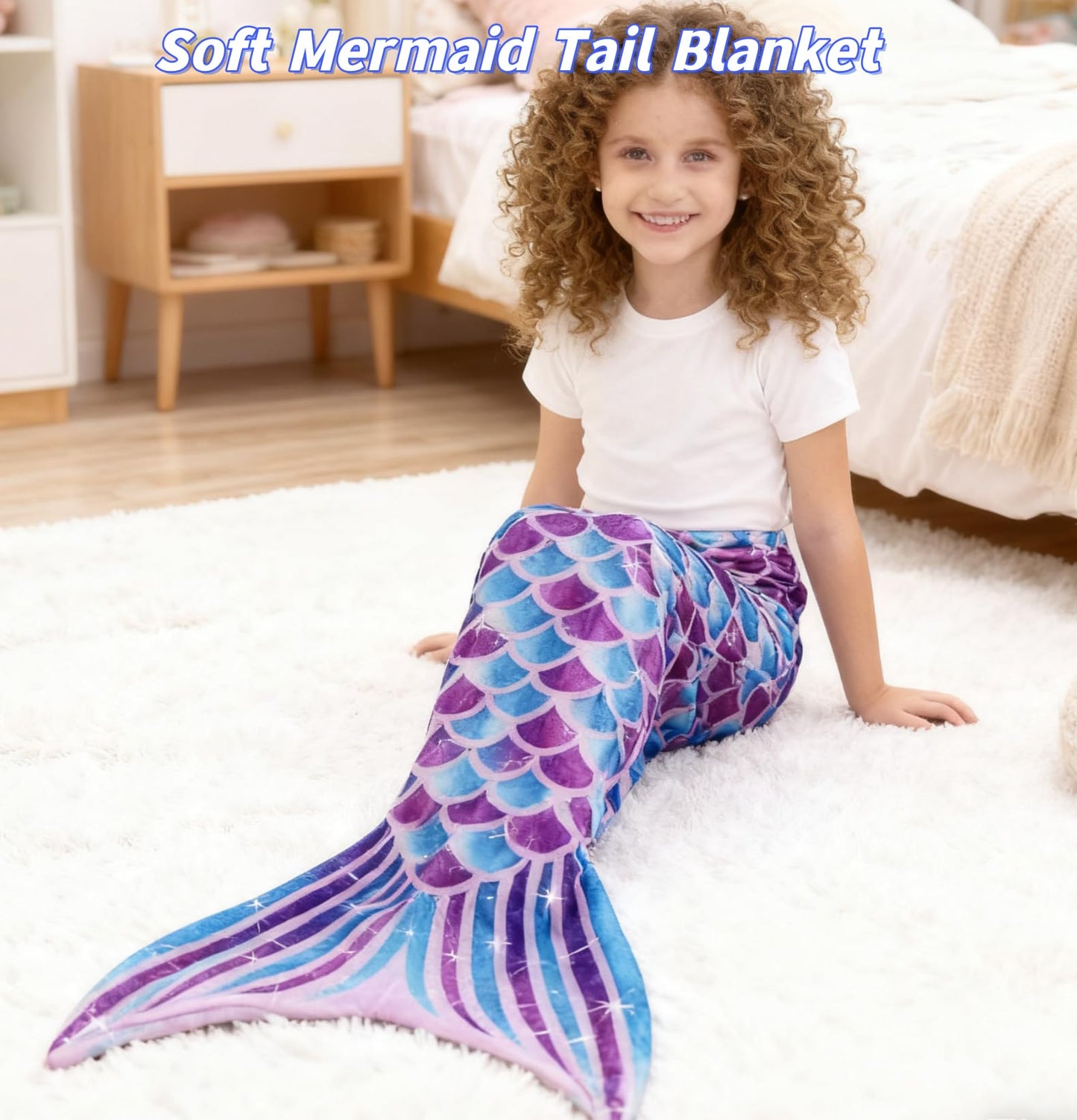 Runeaoys Mermaid Tail Blanket Gift Set for Girls 3-10 | Mermaid Toys, Diamond Art, Water Bottle & Accessories