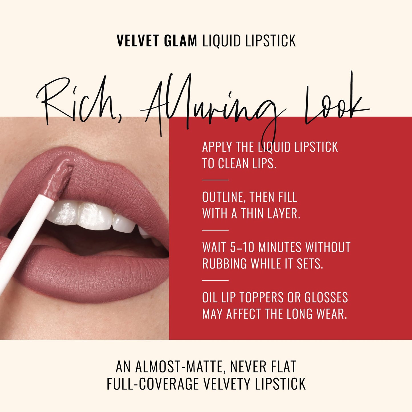 Runway Rogue Velvet Glam Liquid Lipstick – 90s Nude Mauve
